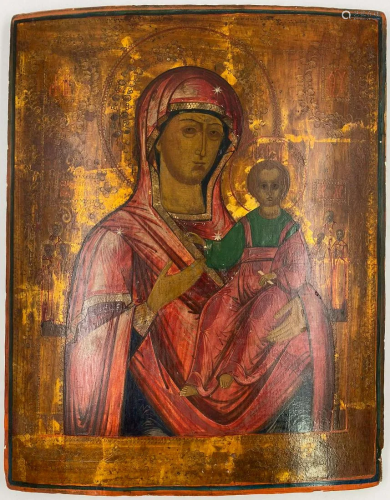 Icon (XVIII / XIX). Mother of God with Jesus.