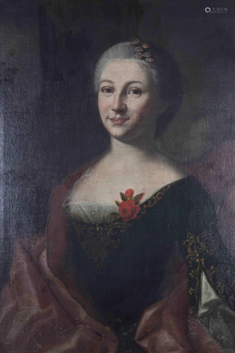 UNSIGNED (XVIII - XIX). Portrait of a woman.