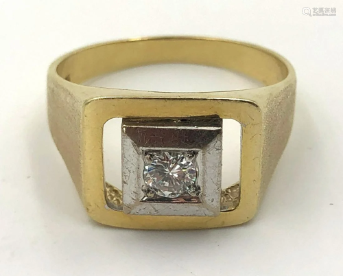 Ring, gold 585. Brilliant approx. 0.25 carat.