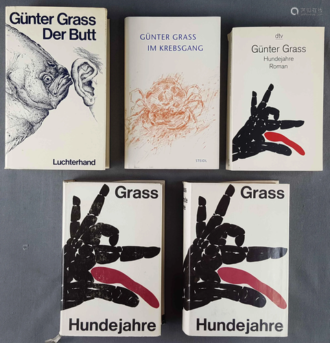 Günter GRASS (1927 - 2015). Five signe…