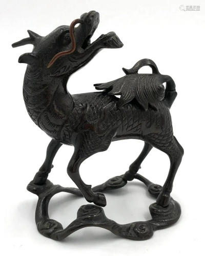 Qilin. Proably China, Qing dynasty. Bronze.