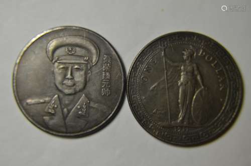 TWO CHINESE OLD COINS