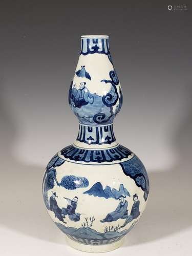 Chinese Blue and White Porcelain Vase,Mark