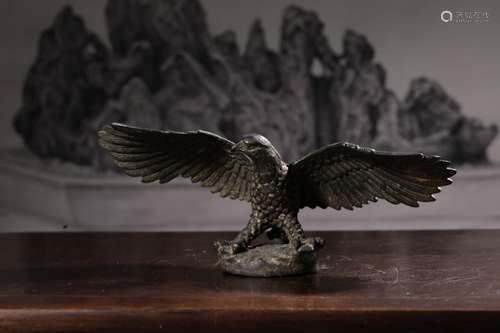 Qing Chinese Bronze Eagle