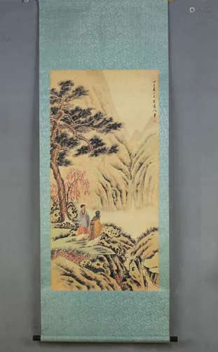 Chinese Ink Color Scroll Painting