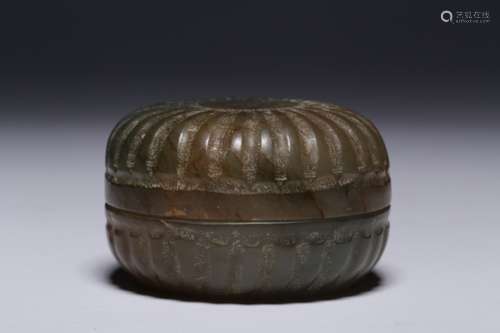 Ming 
Chinese Hetian Jade Cover Box