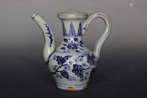 Chinese Blue and White Porcelain Wine Pot