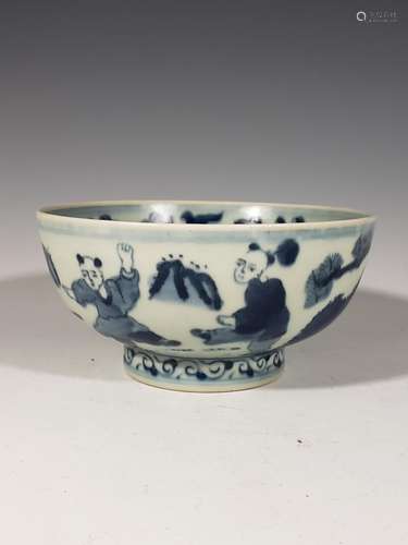 Chinese Blue and White Porcelain Bowl,Mark