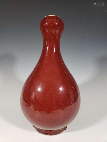 Chinese Red Glazed Porcelain Vase