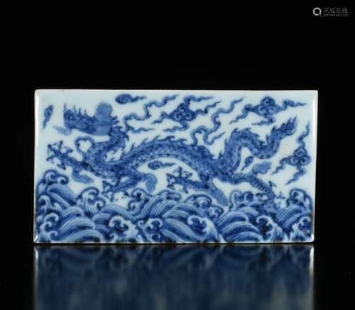 Chinese Blue and White Porcelain Paper Weight