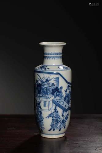 Chinese Blue and White Porcelain Vase,Mark