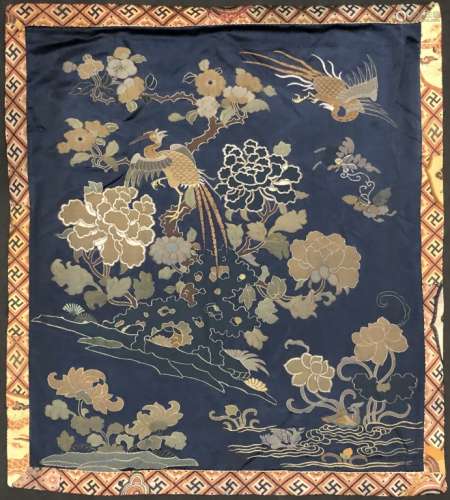 Chinese Silk Embroidery, Peony and Phoenix