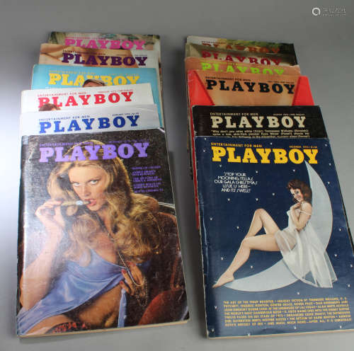 12 Months Yr 1973 Playboy Magazine