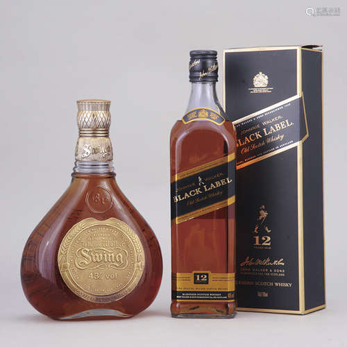 Johnnie Walker Black Label Aged 12 Years & Swing Blended Scotch Whisky