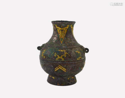 Chinese War Han Period Bronze Bottle