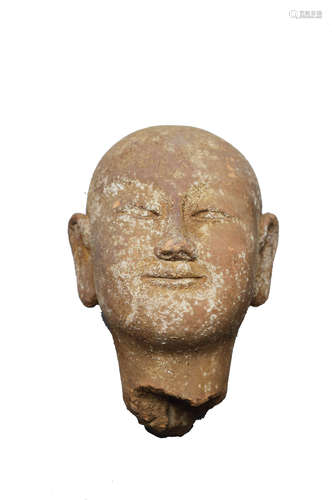 Chinese Pottery Head Of Buddha Fotou