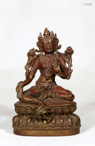 Chinese Bronze Tara Statue