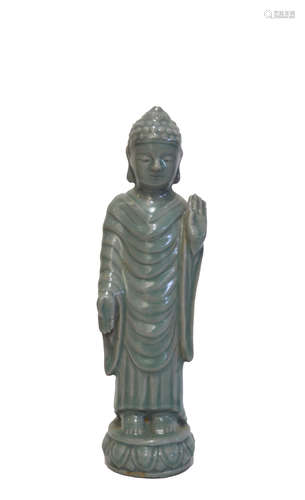 Chinese Celadon Sakyamuni Statue