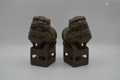 Chinese Set Of Stone Lions