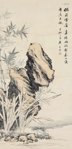 吴华源（1893～1972）己卯 1939年作 三友图 立轴 设色纸本