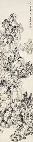 余绍宋（1883～1949）己未 1919年作 山水人家 立轴 水墨纸本