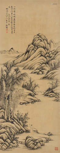 徐颂阁（1838～1907）乙未 1895年作 溪山空谷 立轴 水墨绢本
