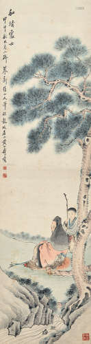 黄山寿（1855～1919）甲申 1884年作 和靖处士图 立轴 设色纸本