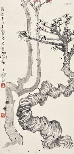 吕凤子（1886～1959）癸酉 1933年作 梅花 立轴 设色纸本