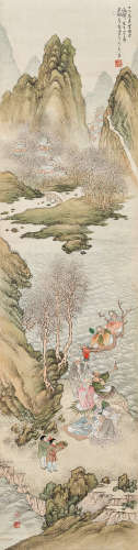 吴观岱（1862～1929）十六应真宝像图 立轴 设色纸本