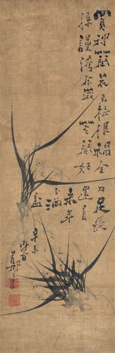 郑板桥（1693～1765）辛未 1751年作 兰花 立轴 水墨纸本