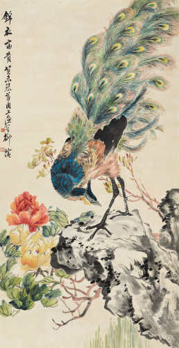 柳滨（1887～1945）癸未 1943年作 锦衣富贵 镜片 设色纸本
