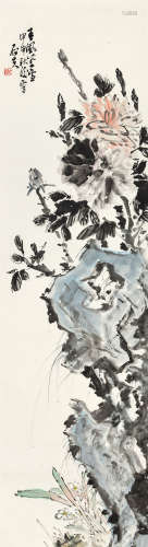 郭石夫（b.1945）甲申 2004年作 春风紫雪 镜片 设色纸本