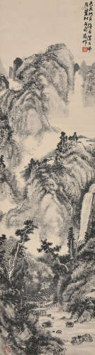 黄叶村（1911～1987）己未 1979年作 拟石溪大师笔意 立轴 水墨纸本