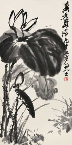 萧龙士（1889～1990）香远益清 立轴 水墨纸本