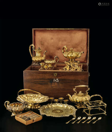 银鎏金法国皇室御用餐具组