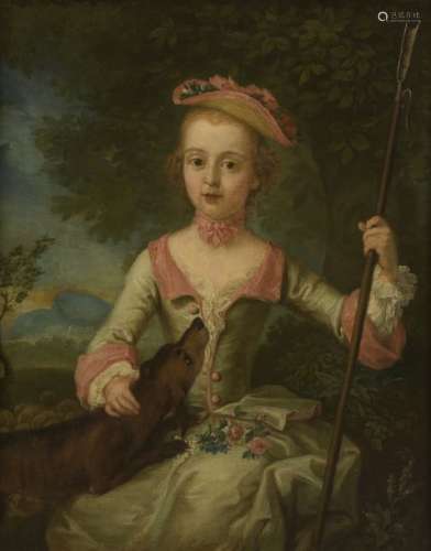 FRENCH school, circa 1760 Young pilgrim and her do…