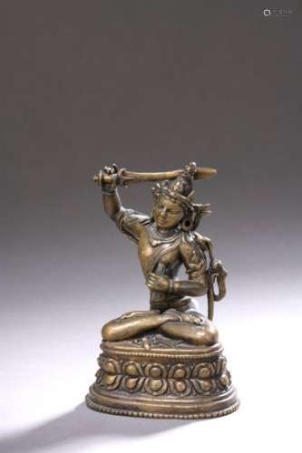 INDIA 12th / 13th century Bronze statuette of Manj…