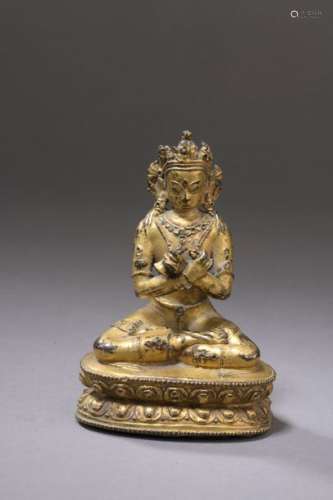 Nepal 18th century Statuette of Vajradhara in gilt…