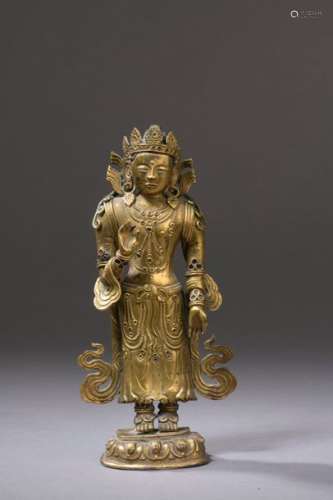 BOUTHAN 18th century Statuette of the Boddhisattva…