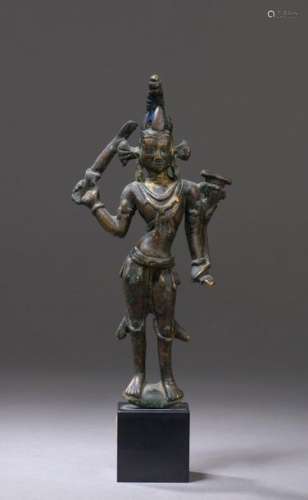 TIBET 12th / 13th century Bronze statuette of Manj…