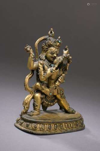 TIBET 18th century Gilt bronze statuette of Haybaj…