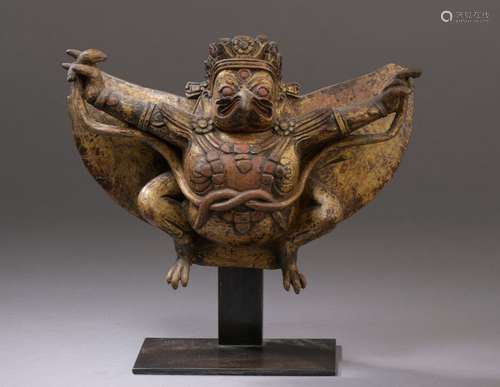 TIBET 18th century Statuette of Garuda in carved w…