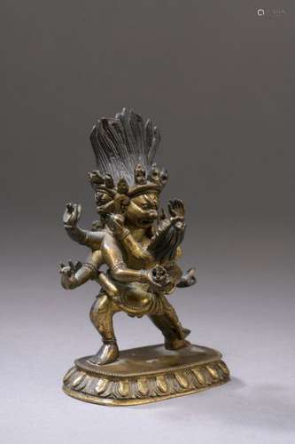 TIBET 18th century Gilt bronze statuette of Hayagr…