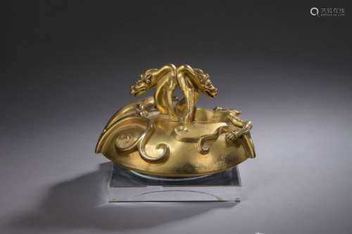 CHINA MING Era (1368 1644) Gilt bronze perfume bur…