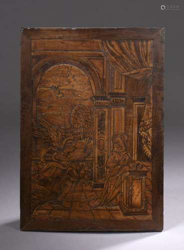 PANEL in marquetry of different native woods on po…