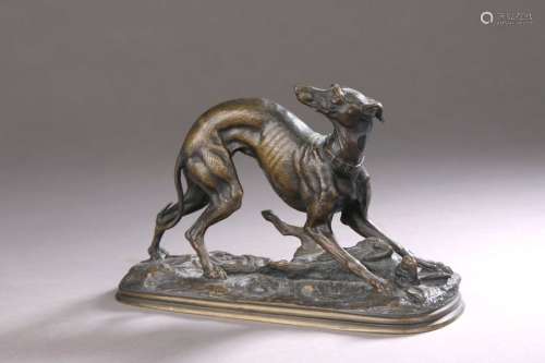 Jules MOIGNEZ ( 1835 1894) Harehound in bronze pri…