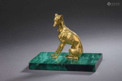 PAPER PRESS featuring a gilt bronze doggy style se…