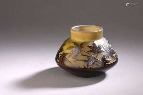 Émile GALLÉ (1846 1904) SMALL VASE with flattened …