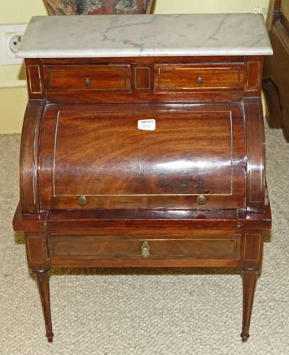 MINIATURE CYLINDER OFFICE in mahogany and mahogany…