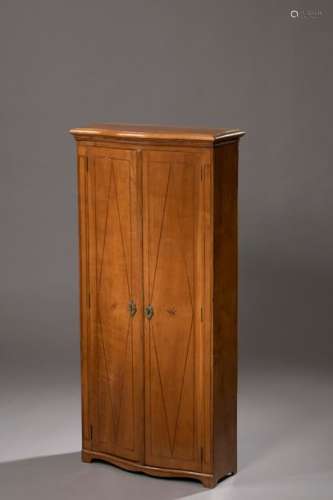 SMALL SUSPENDING CABINET, straight, in fruit wood …